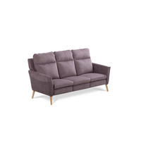3-SITZER-SOFA  in Mikrofaser Rosa Skandinavisch, Modern  - Buchefarben/Rosa, Design, Holz/Textil (202/110/92cm) - Livetastic