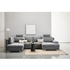 WOHNLANDSCHAFT in Velours Dunkelgrau  - Chromfarben/Dunkelgrau, KONVENTIONELL, Kunststoff/Textil (198/363/170cm) - Hom`in