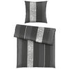 BETTWÄSCHESET STRIPES DK Satin 160/210 cm  65 cm/100 cm  - Anthrazit, Design, Textil (160/210cm) - Dieter Knoll