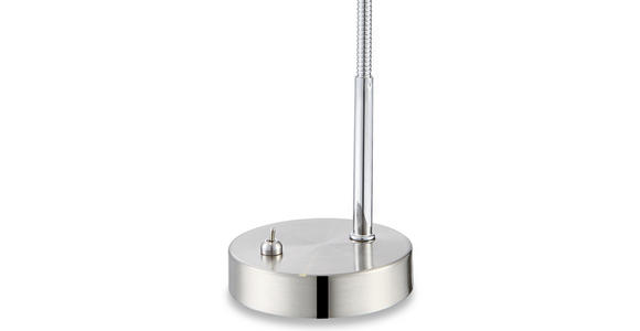 Led Schreibtischlampe Desiderio Nickel mit Flexarm - Chromfarben, MODERN, Kunststoff/Metall (17,5/11/30cm) - Luca Bessoni