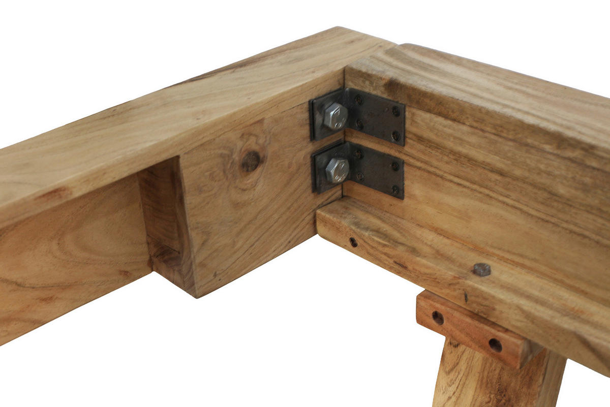 BALKENBETT 180/200 cm  in Naturfarben   - Naturfarben/Akaziefarben, MODERN, Holz (180/200cm) - MID.YOU