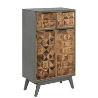 HIGHBOARD  in 64.5/109/33.5 cm  - Multicolor/Schwarz, KONVENTIONELL, Holz/Holzwerkstoff (64.5/109/33.5cm) - Livetastic