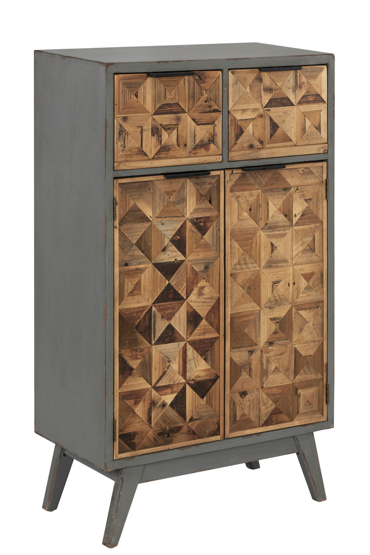 HIGHBOARD  in 64.5/109/33.5 cm  - Multicolor/Schwarz, KONVENTIONELL, Holz/Holzwerkstoff (64.5/109/33.5cm) - Livetastic