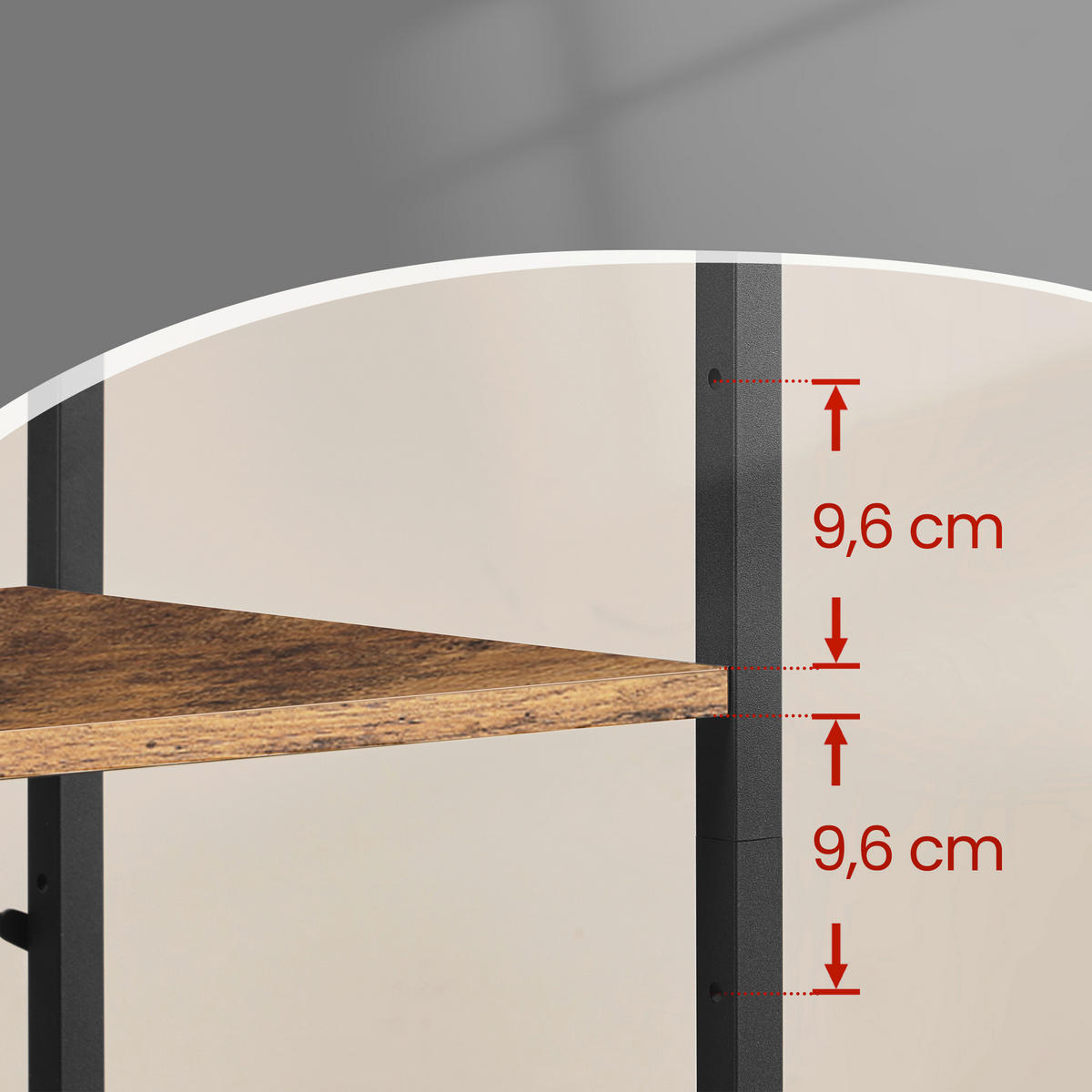 KÜCHENREGAL  - Dunkelbraun/Schwarz, Trend, Holzwerkstoff/Metall (45/140/40cm) - Boxxx