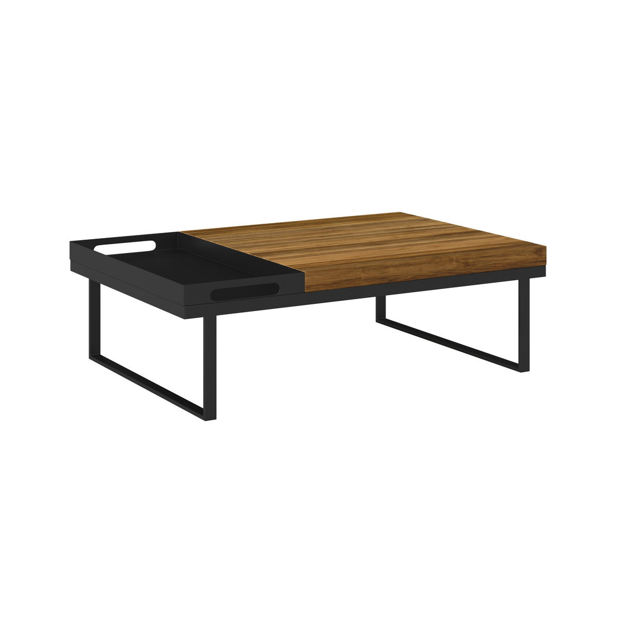 LOUNGETISCH  - Schwarz/Akaziefarben, MODERN, Holz/Metall (105/32/70cm) - Ambia Garden