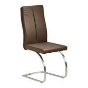 SCHWINGSTUHL in Metall, Textil Braun, Edelstahlfarben - Edelstahlfarben/Braun, Design, Textil/Metall (44/103/60cm) - Novel
