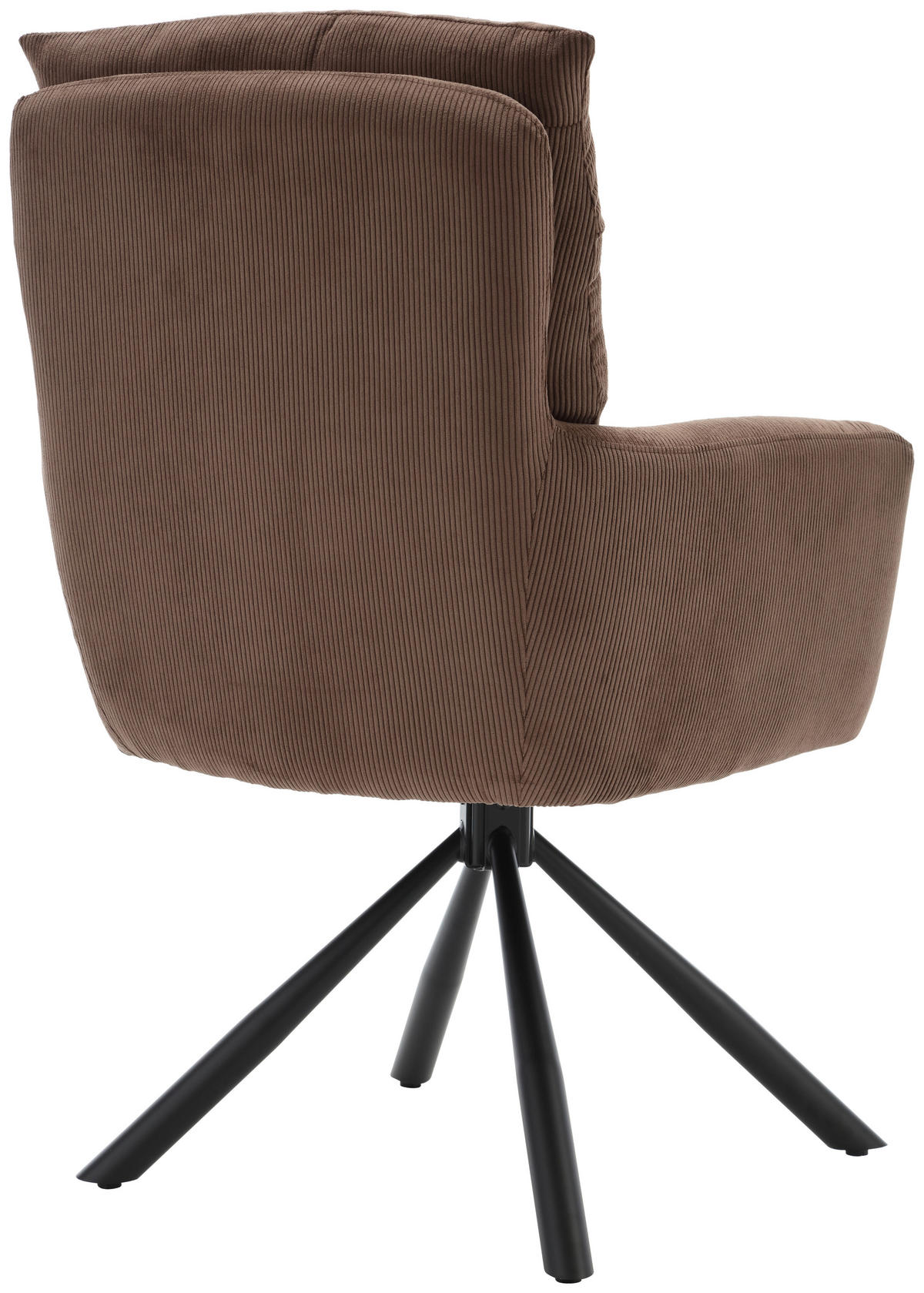 ARMLEHNSTUHL  in Cord  - Schwarz/Braun, KONVENTIONELL, Textil/Metall (58/94/67cm) - Boxxx