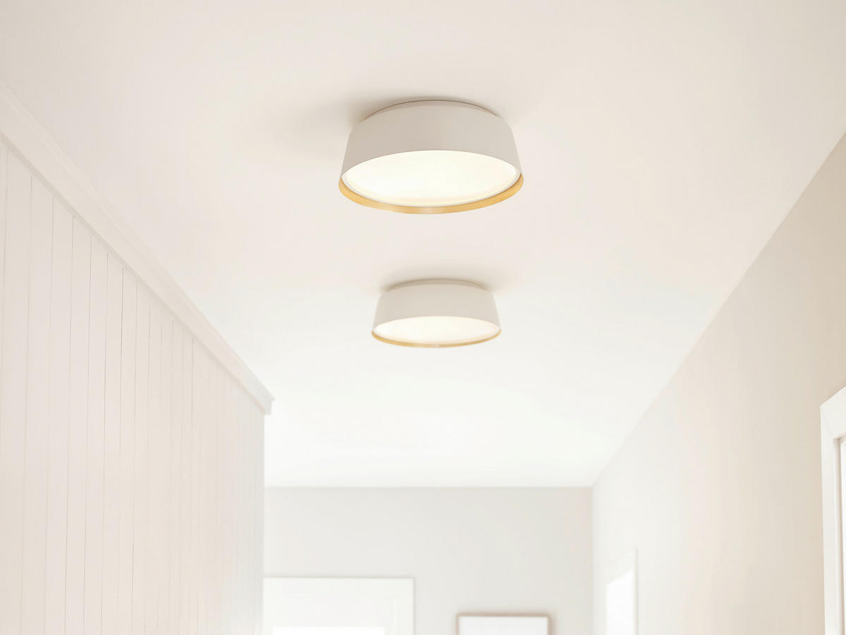 DECKENLEUCHTE  36.8/11.9 cm    - Weiss, Basics, Glas/Metall (36.8/11.9cm) - Elstead Lighting