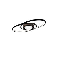 LED-DECKENLEUCHTE GALAXY 23/57/4 cm   - Anthrazit/Schwarz, Design, Metall (23/57/4cm)