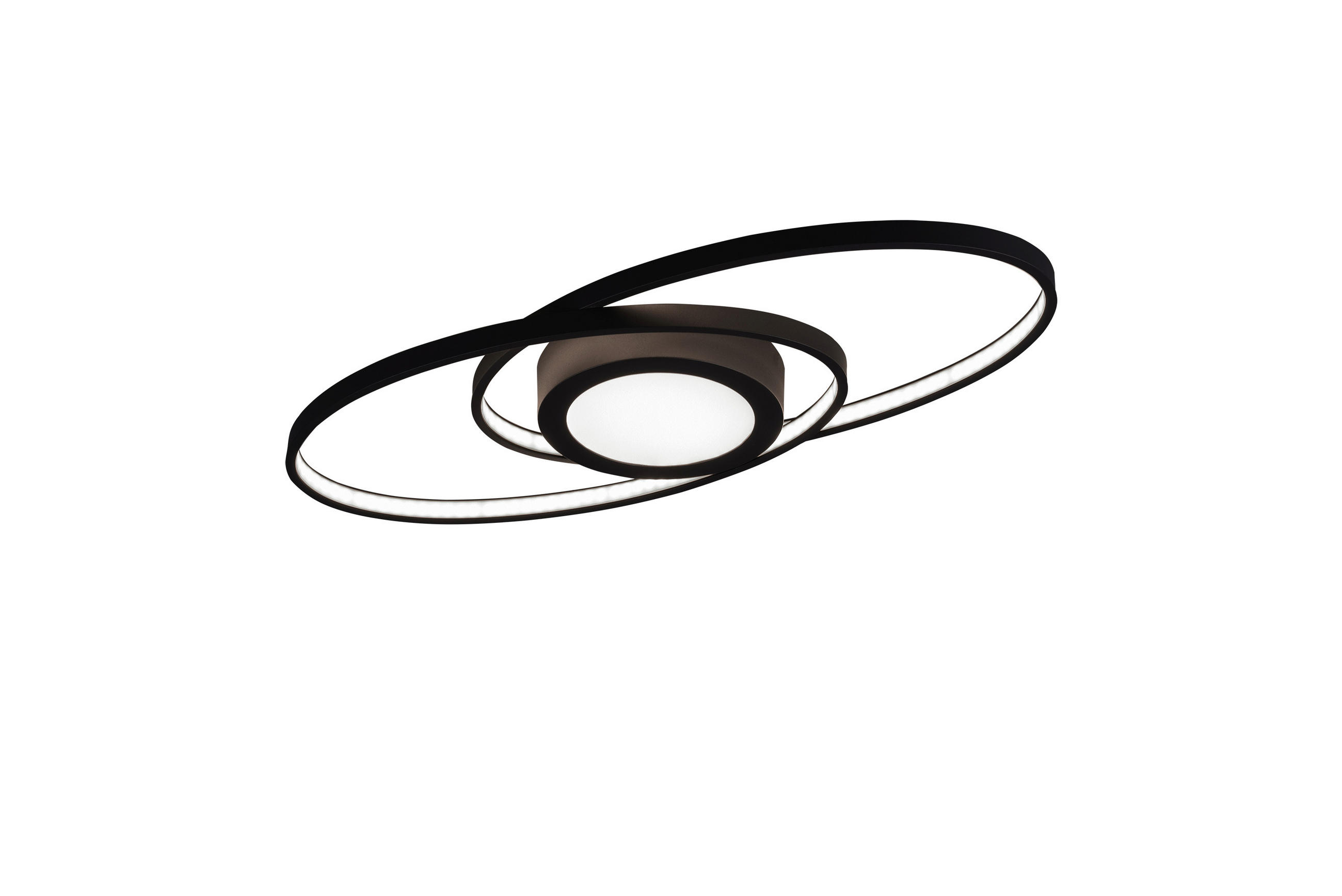 XXXLutz Led-Deckenleuchte Galaxy Anthrazit, Schwarz 57x4x23 cm