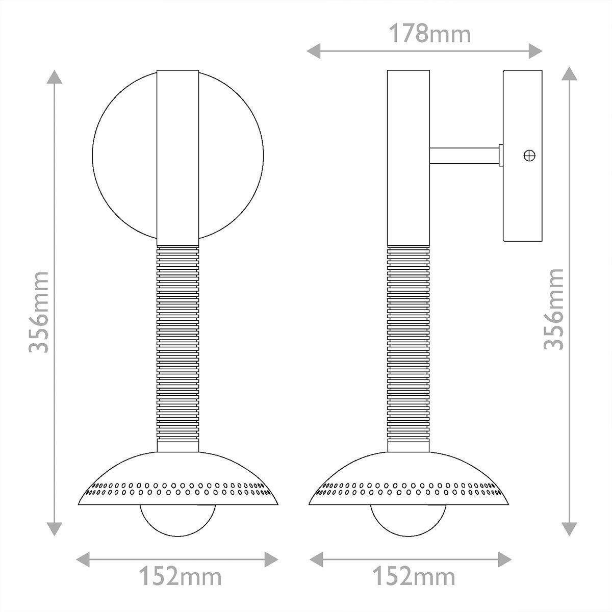 LED-WANDLEUCHTE Alora Mood 57,2/15,2 cm  - Walnussfarben/Schwarz, Design, Glas/Metall (57,2/15,2cm) - Elstead Lighting