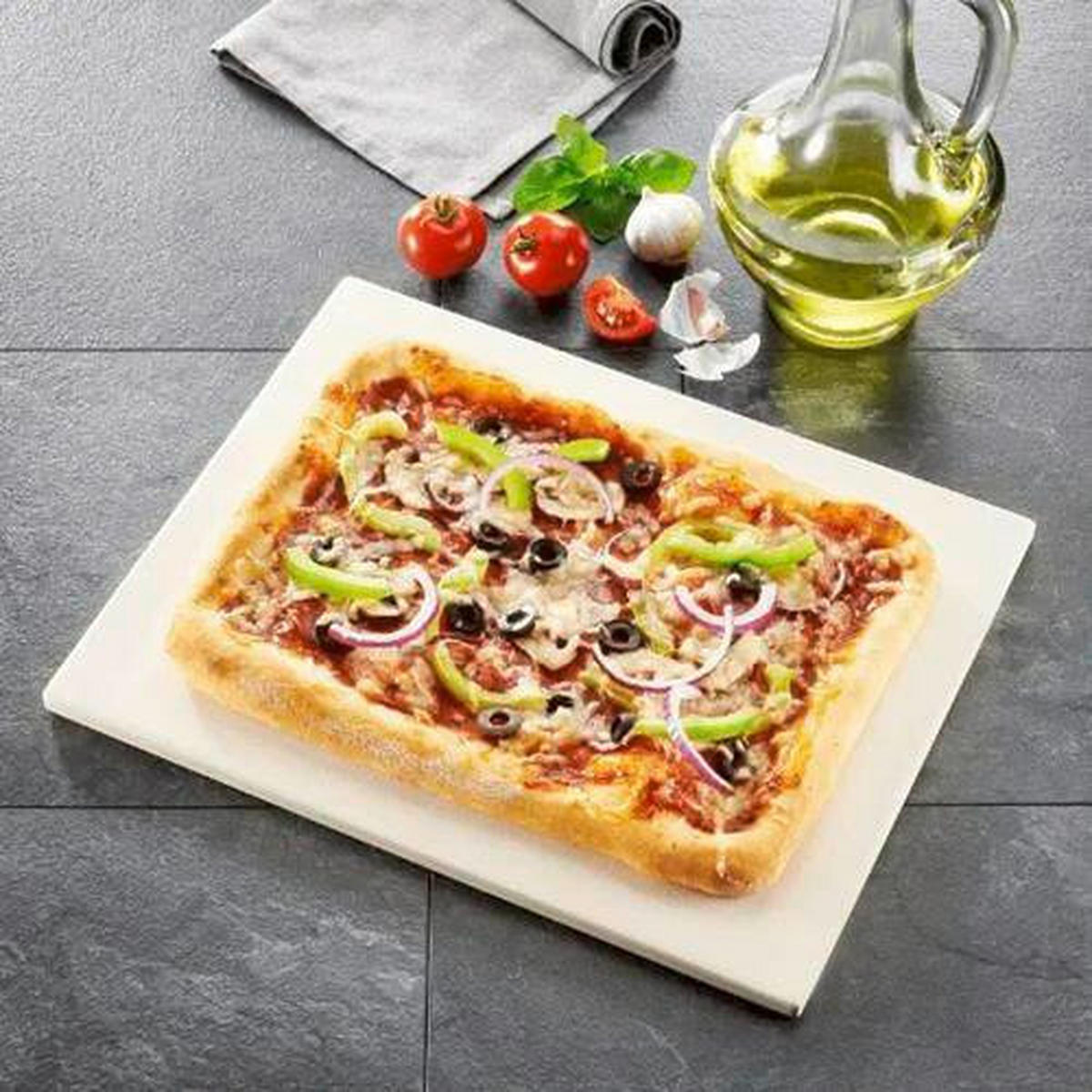 KAMEN ZA PEKO PICE - krem barve, Basics, kamen (38/30/1.2cm)