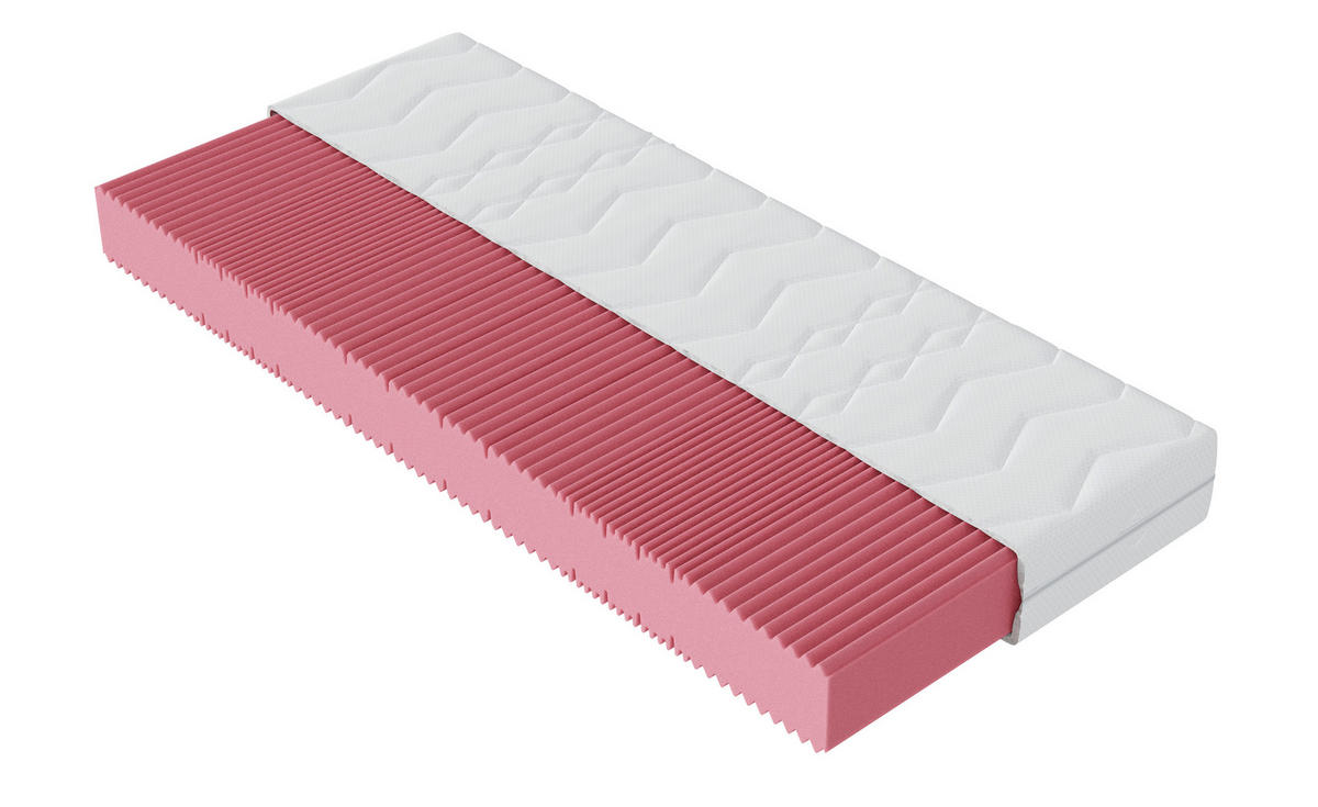 KALTSCHAUMMATRATZE 180/200 cm Höhe ca. 18 cm  - Weiss, Textil (180/200cm) - Boxxx