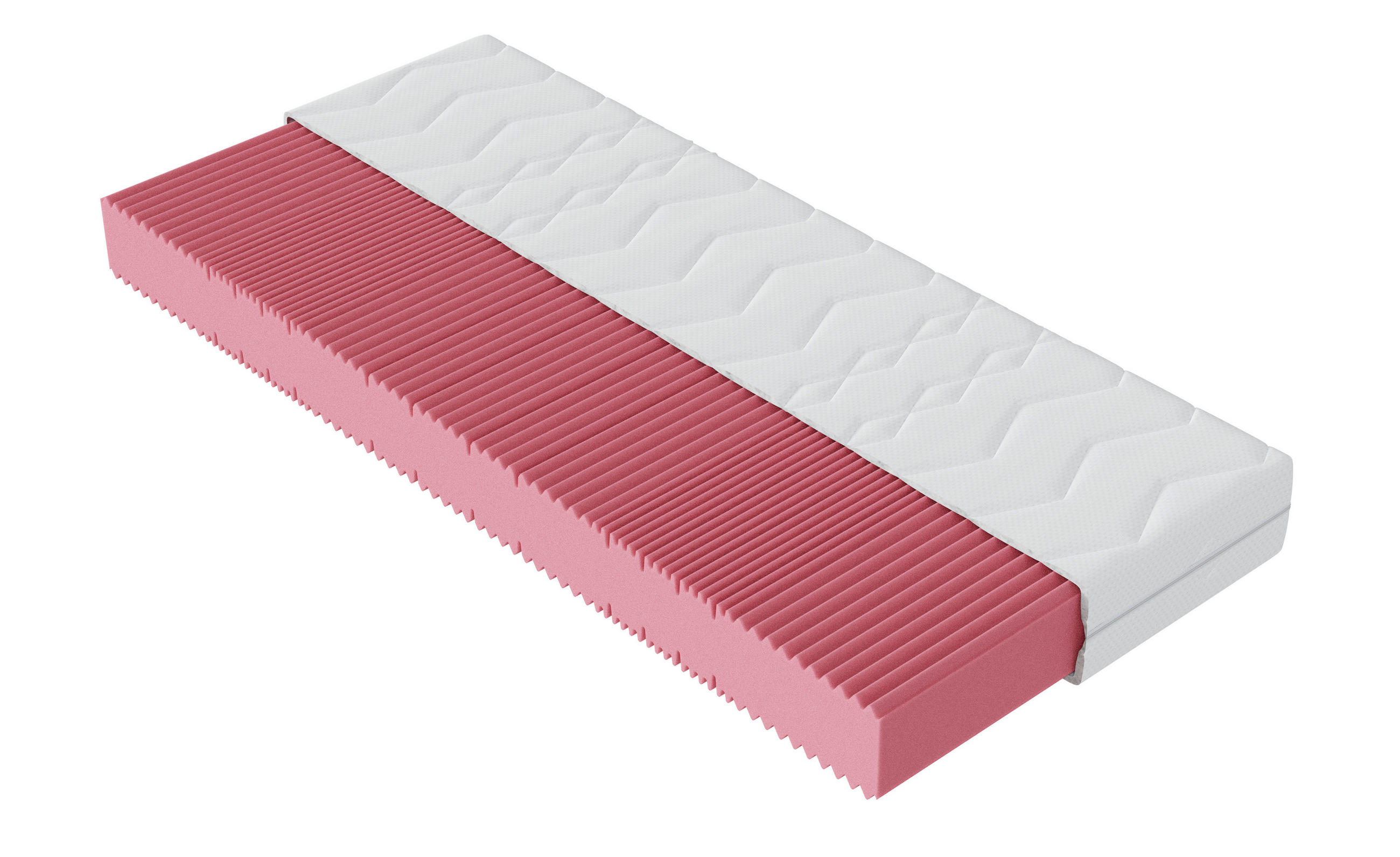 Thumbnail - Boxxx Kaltschaummatratze, Weiß, Textil, H2, rechteckig, 80x190 cm, Oeko-Tex® Standard 100, Härtegradauswahl, Bezug abneh...