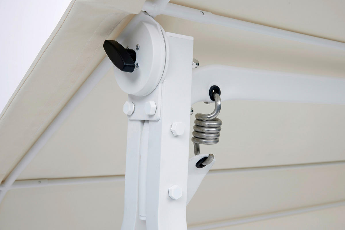 HOLLYWOODSCHAUKEL 169/189/228 cm Weiß, Beige  - Beige/Weiß, Basics, Textil/Metall (169/189/228cm) - Kettler