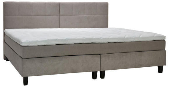 BOXSPRINGBETT 200/200 cm in Beige - Dunkelgrau/Beige, Trend, Holz/Textil (200/200cm) - Esposa