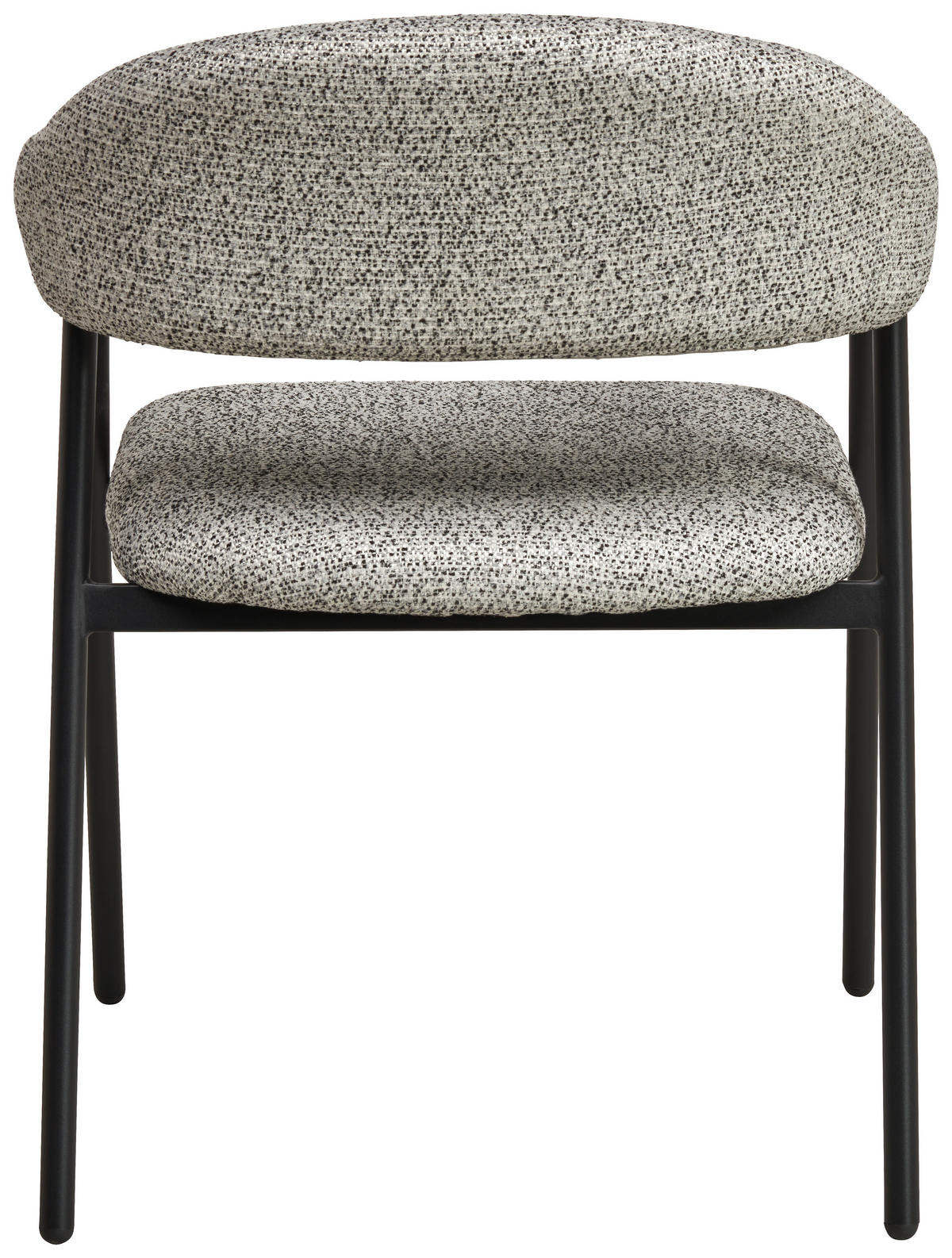 ARMLEHNSTUHL  in Eisen Webstoff  - Schwarz/Grau, MODERN, Textil/Metall (61/79/59cm) - MID.YOU