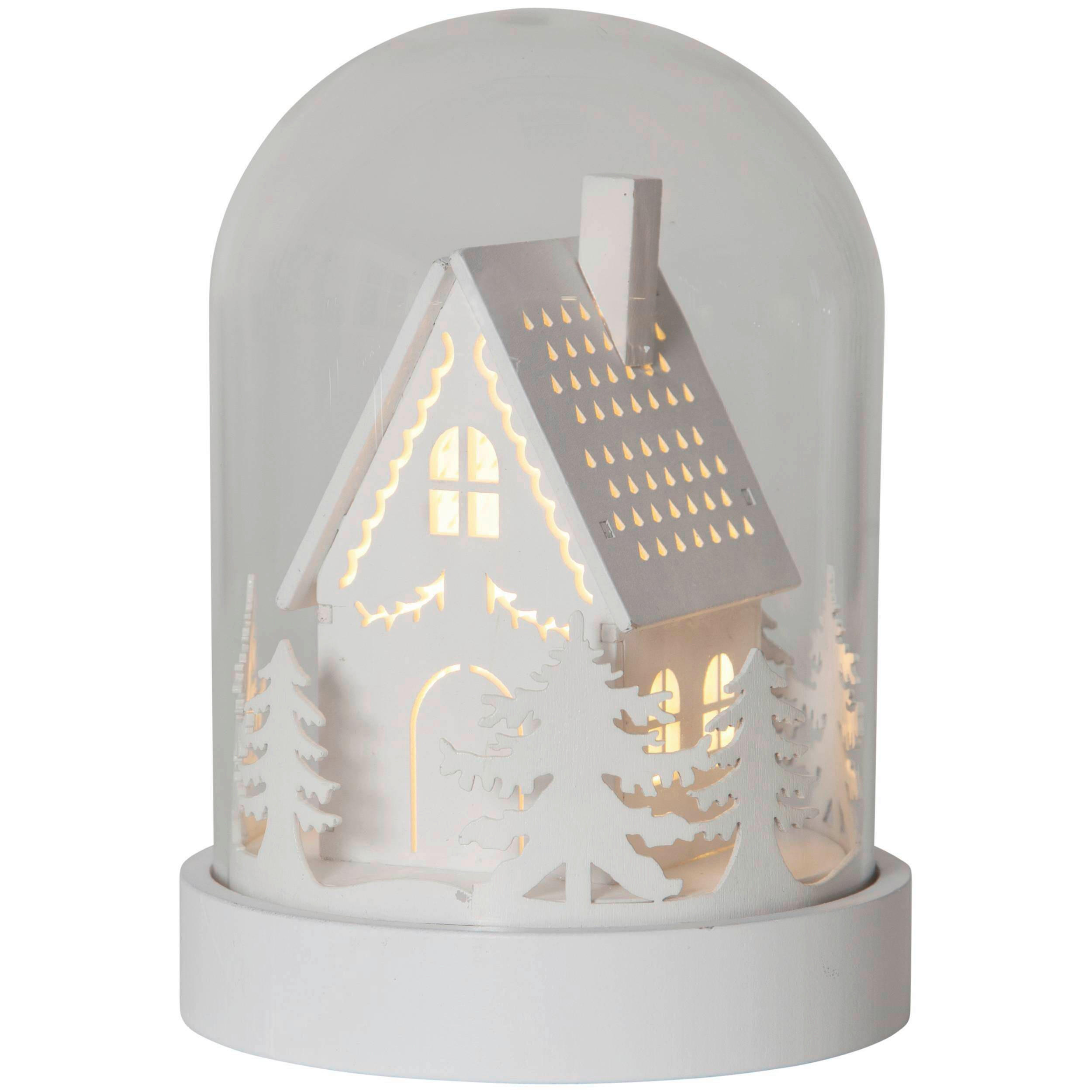 LED-DEKOLEUCHTE  - Klar/Weiß, Basics, Glas/Holz (12,5/17,5cm) - Eglo
