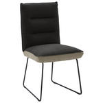 STUHL  in Stahl Flachgewebe Metall, Textil  - Greige/Anthrazit, Design, Textil/Metall (49/93/59cm) - Dieter Knoll