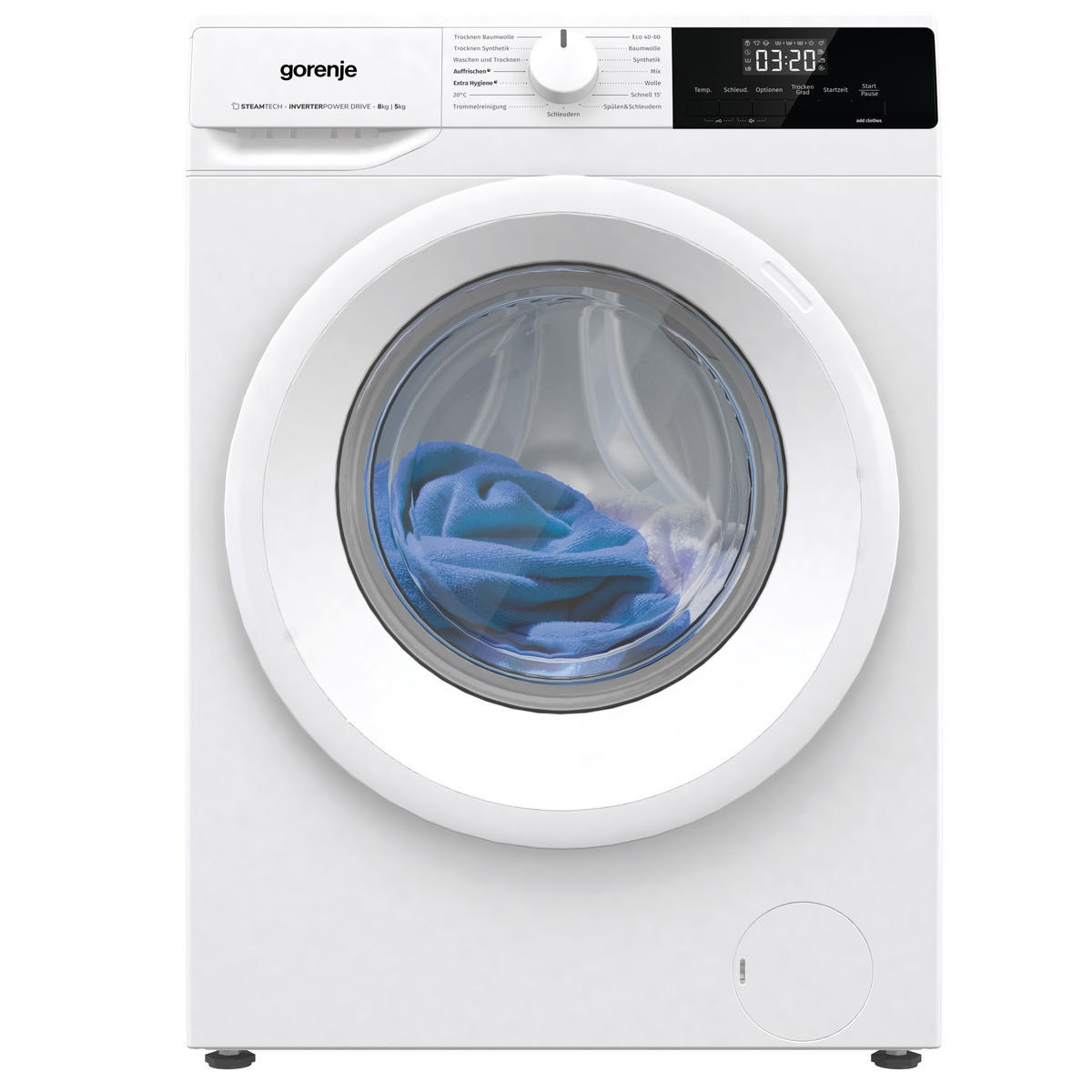 WASCHTROCKNER W3D2A854ADPS/DE  - Weiß, MODERN, Glas/Kunststoff (60/85/54cm) - Gorenje