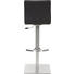 BARHOCKER Lederlook Edelstahlfarben, Schwarz - Edelstahlfarben/Schwarz, Design, Textil/Metall (41/86-111/43cm) - Dieter Knoll