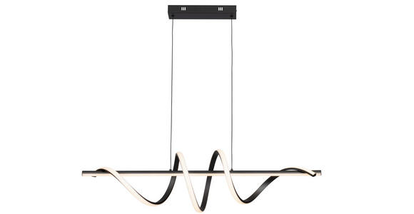 LED-HÄNGELEUCHTE 101/25/150 cm  - Schwarz, Design, Kunststoff/Metall (101/25/150cm) - Novel