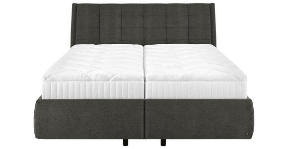 POLSTERBETT 180/200 cm,  in Anthrazit, Lattenrost, Bettkasten,  - Anthrazit/Schwarz, Design, Holz/Holzwerkstoff (180/200cm) - Dieter Knoll