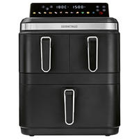 HEIßLUFTFRITTEUSE GOURMETmaxx 17 L  - Edelstahlfarben/Schwarz, MODERN, Kunststoff/Metall (37,7/37,5/43cm) - GOURMETMAXX
