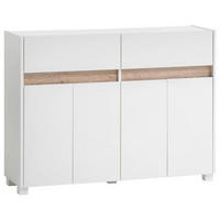 KOMMODE  in 112,2/84,8/33 cm  - Silberfarben/Weiß, Design, Holzwerkstoff/Kunststoff (112,2/84,8/33cm) - MID.YOU