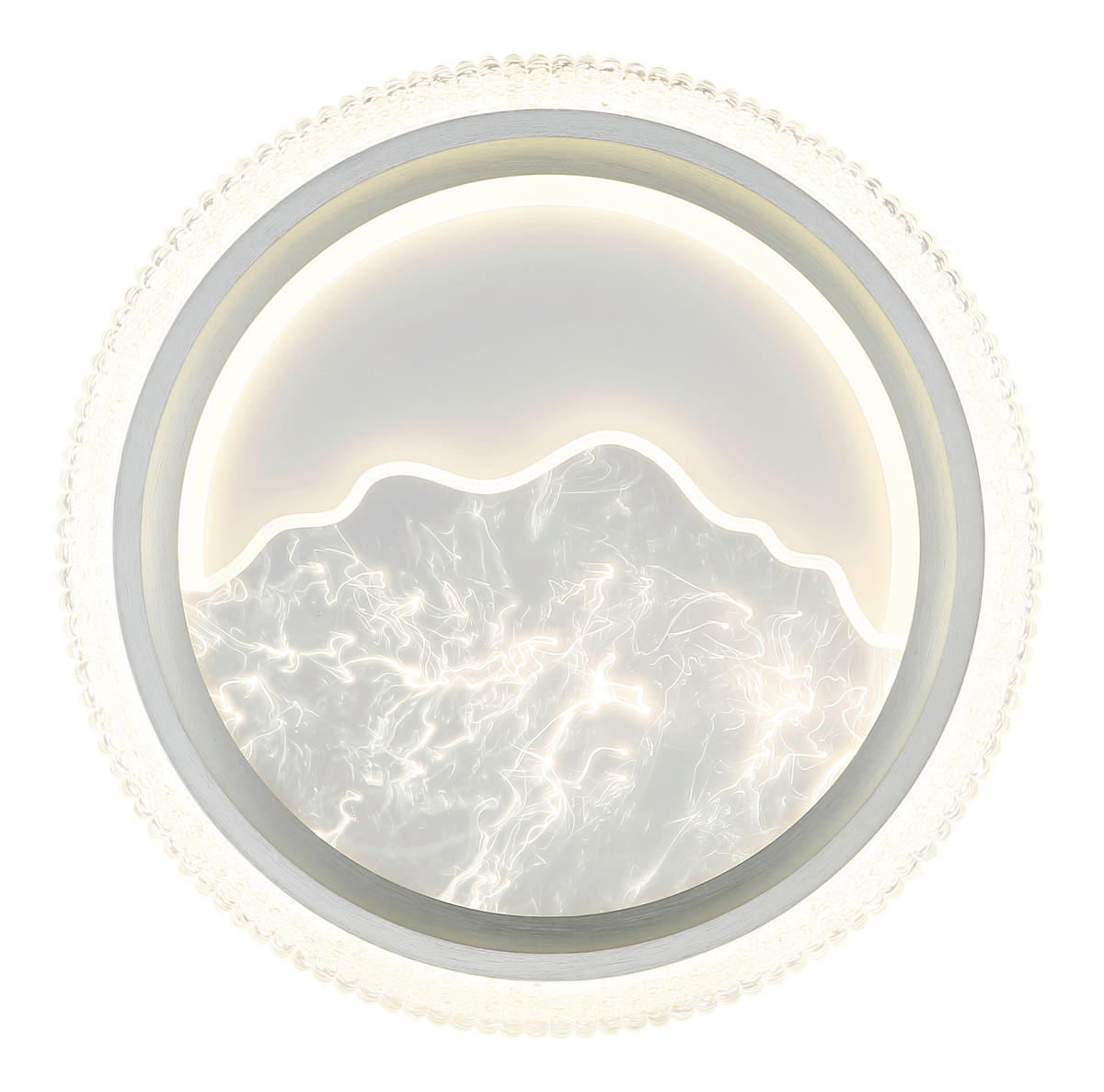 LED-DECKENLEUCHTE 39,5/5,5 cm   - Sandfarben/Klar, Basics, Kunststoff/Metall (39,5/5,5cm)