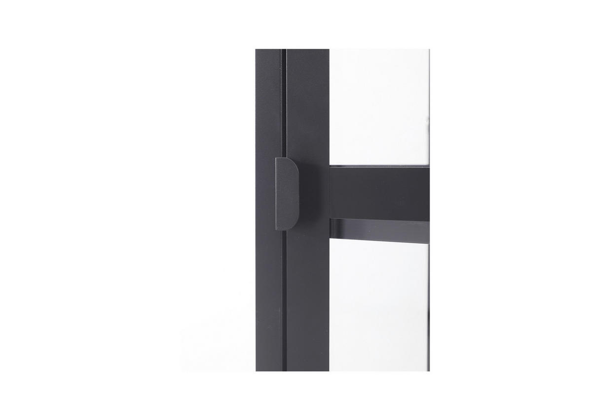 VITRINE in Schwarz  - Schwarz, Design, Glas/Metall (50/180/35cm) - Xora