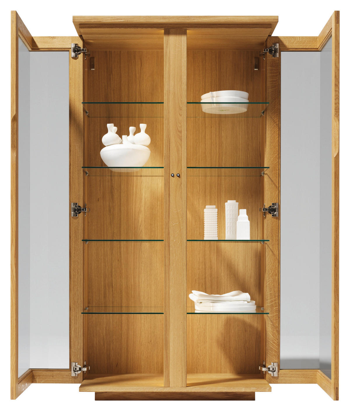 VITRINE  in massiv Eiche Eichefarben - Eichefarben, Design, Glas/Holz (80/151,5/41,9cm) - Team 7