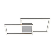 STROPNA LED-SVETILKA - nikelj, Design, umetna masa (49/24,5/5cm) - Novel