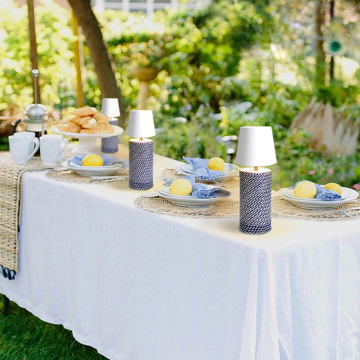 LED-TISCHLEUCHTE 11/29/11 cm   - Schwarz/Weiß, Design, Metall (11/29/11cm) - P & B