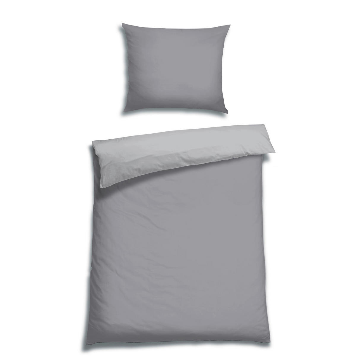 BETTWÄSCHE Satin 140/200 cm  - Grau, Basics, Textil (140/200cm) - Florella