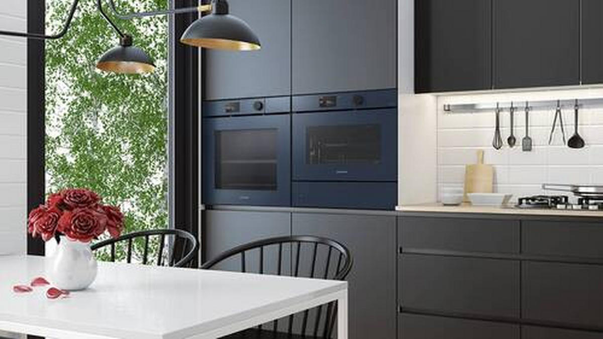 BACKOFEN NV7B7997AAK/U3  - Schwarz, Design, Glas/Metall (59,5/59,5/57,1cm) - Samsung