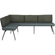 ECKBANK 165/225 cm  in Grau  - Schwarz/Grau, Design, Textil/Metall (165/225cm) - Moderano