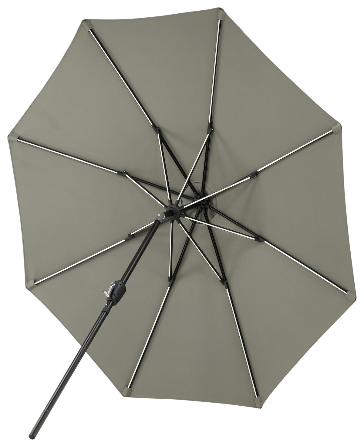 SONNENSCHIRM 270 cm  - Schwarz/Grau, KONVENTIONELL (270/241/270cm) - Gardenson