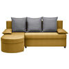 ECKSOFA in Webstoff Dunkelgrau, Senfgelb  - Dunkelgrau/Anthrazit, Trend, Textil (159/196cm) - Ti'me