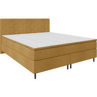 BOXSPRINGBETT 160/200 cm  in Currygelb  - Currygelb/Schwarz, KONVENTIONELL, Textil/Metall (160/200cm) - Chameo