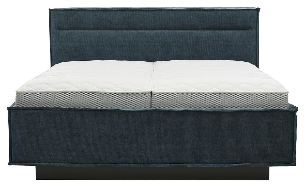 POLSTERBETT gepolstertes Kopfteil, Bettkasten, Lattenroste, Matratzen 180/200 cm  in Blau  - Blau/Schieferfarben, Design, Textil (180/200cm) - Musterring
