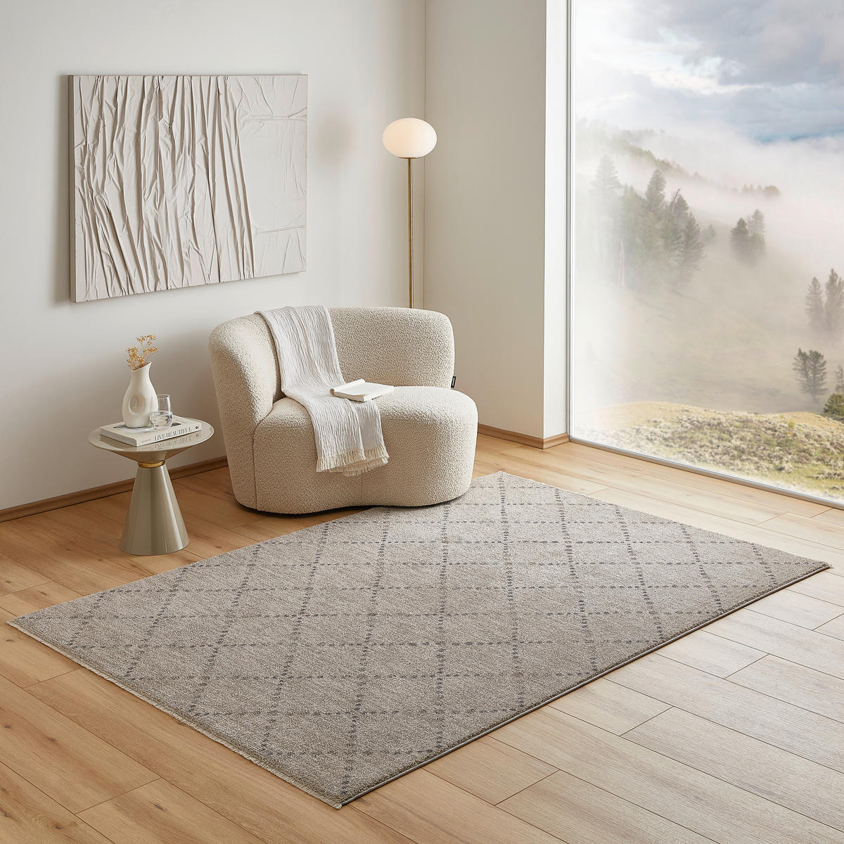 WEBTEPPICH 200/290 cm INA Creme, Grau, Beige  - Beige/Creme, Design, Textil (200/290cm) - Esprit