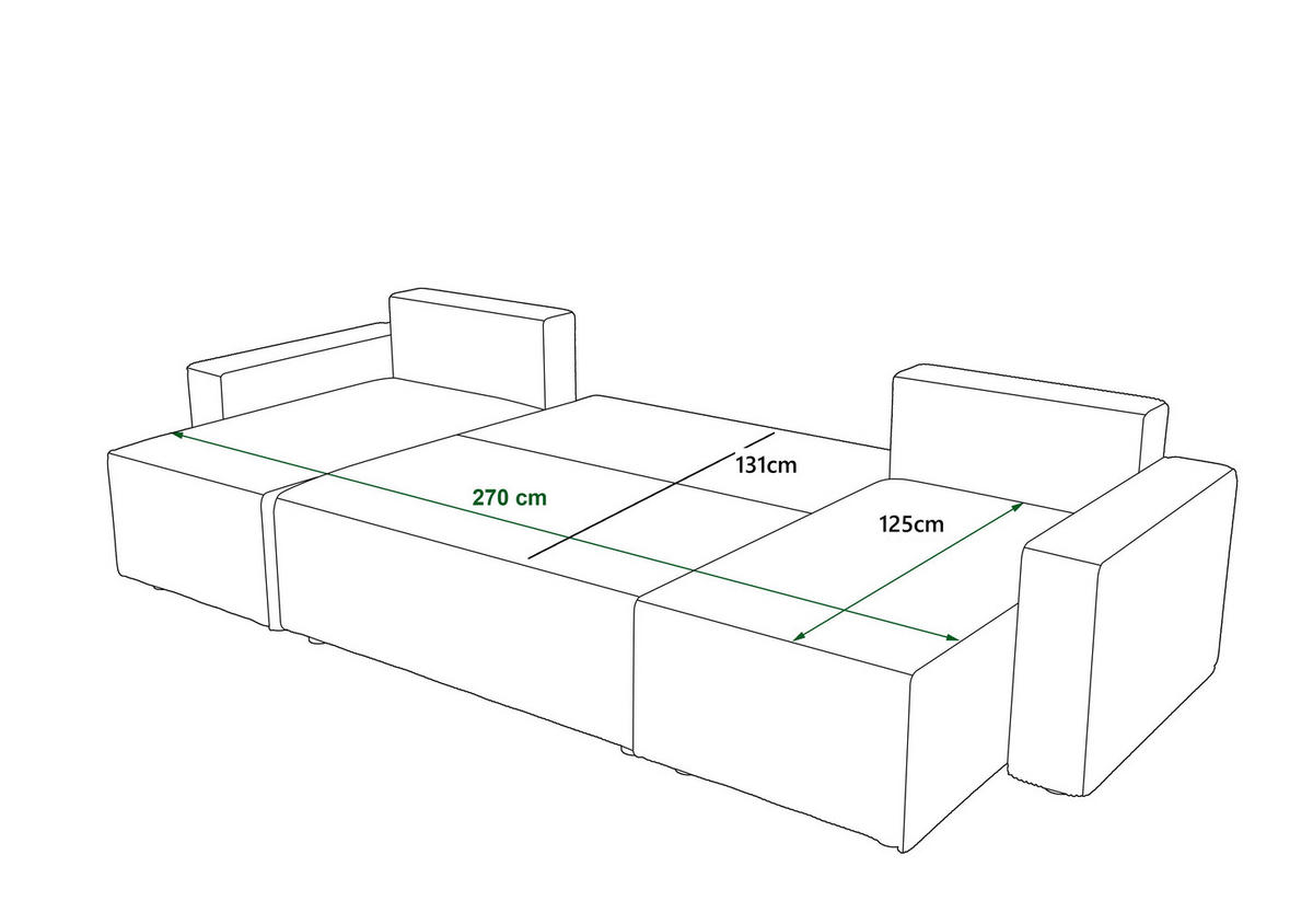 WOHNLANDSCHAFT Hellgrau Cord  - Hellgrau/Schwarz, KONVENTIONELL, Kunststoff/Textil (140/305/140cm) - Carryhome