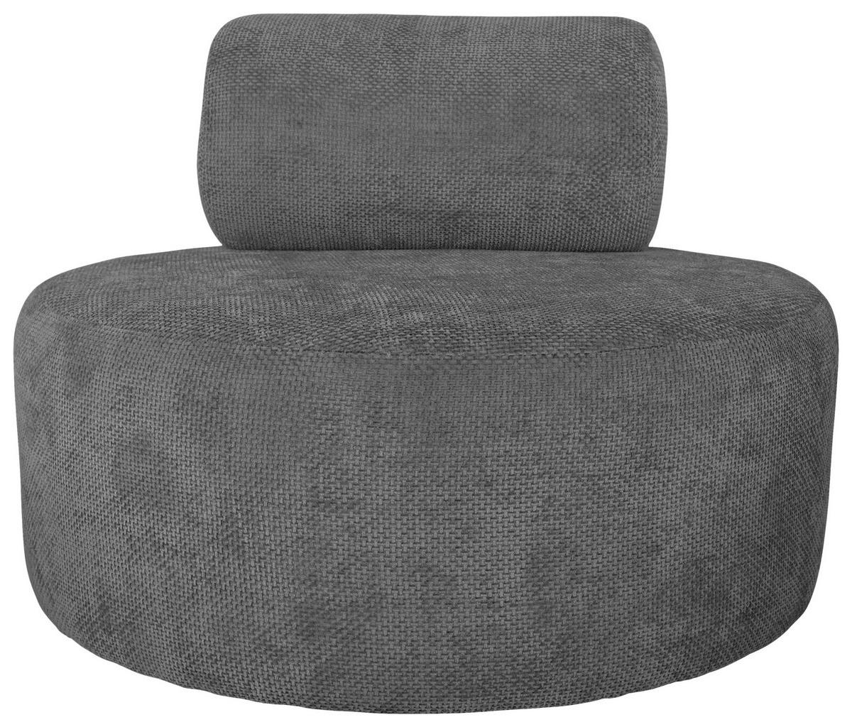 SESSEL in Struktur Dunkelgrau  - Dunkelgrau/Schwarz, Basics, Textil/Metall (88/70/88cm) - Livetastic