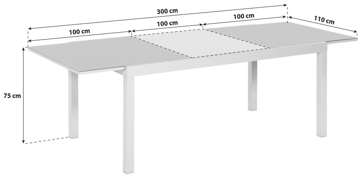 GARTENSET Aluminium  - Silberfarben/Braun, KONVENTIONELL, Glas/Textil - Gardenson