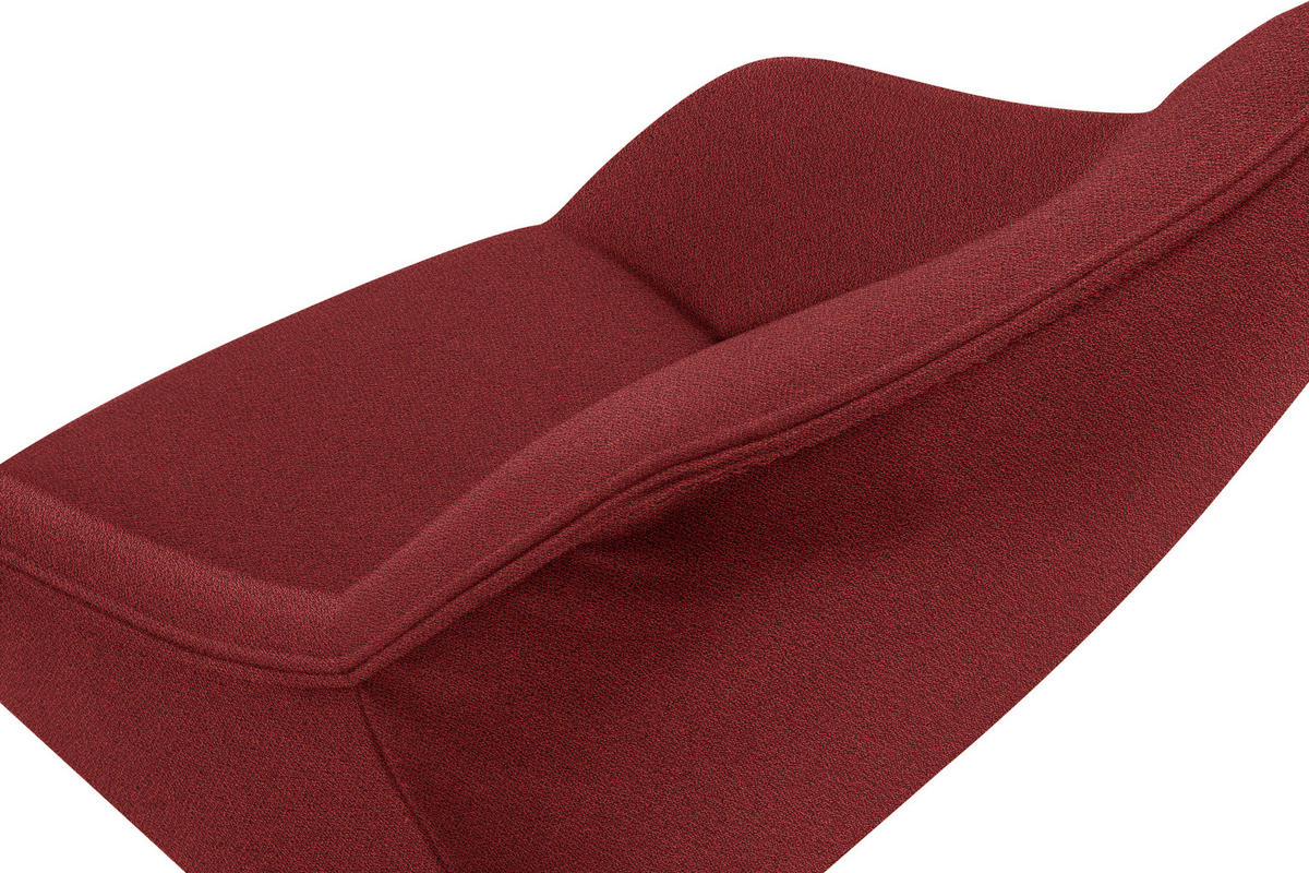 ARMLEHNSTUHL  in Nickel Flachgewebe  - Rot/Schwarz, Design, Textil/Metall (60/84/67cm) - Koinor