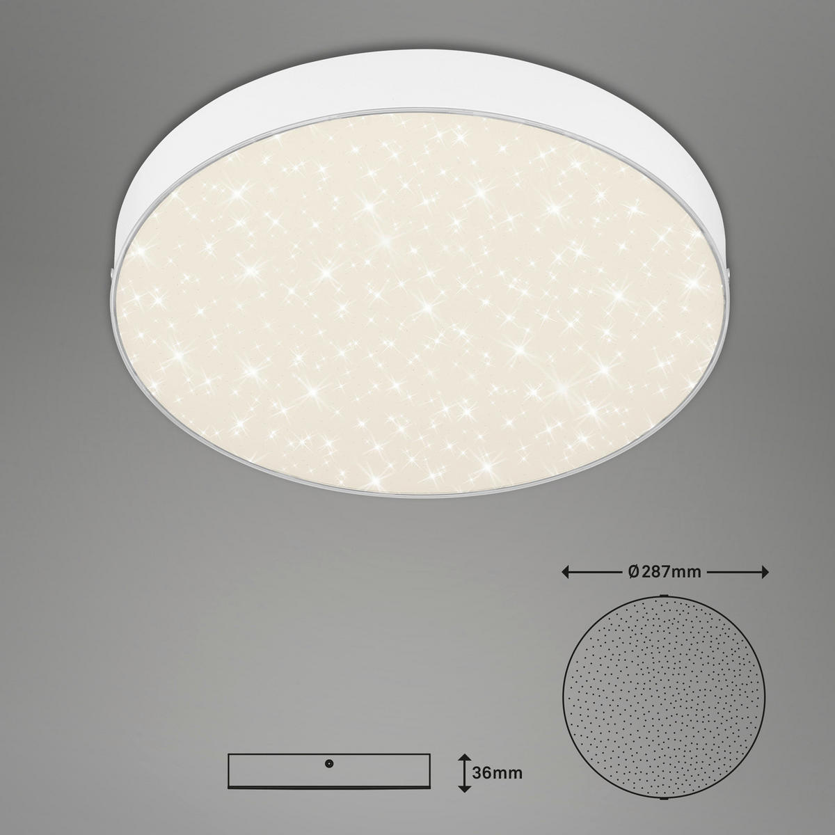 STROPNÍ LED SVÍTIDLO, 28,7/3,6 cm  - bílá, Design, plast (28,7/3,6cm)