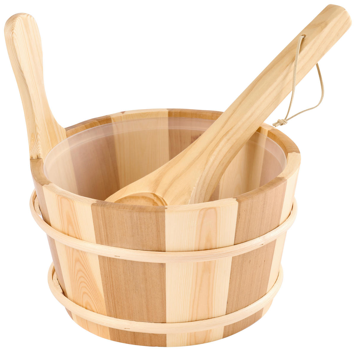 SAUNAZUBEHÖR für  - Hellbraun, Natur, Holz (25/26cm)