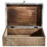 AUFBEWAHRUNGSBOX - Silberfarben/Braun, Basics, Holz/Metall (30,48/22,86/10,16cm) - Ambia Home
