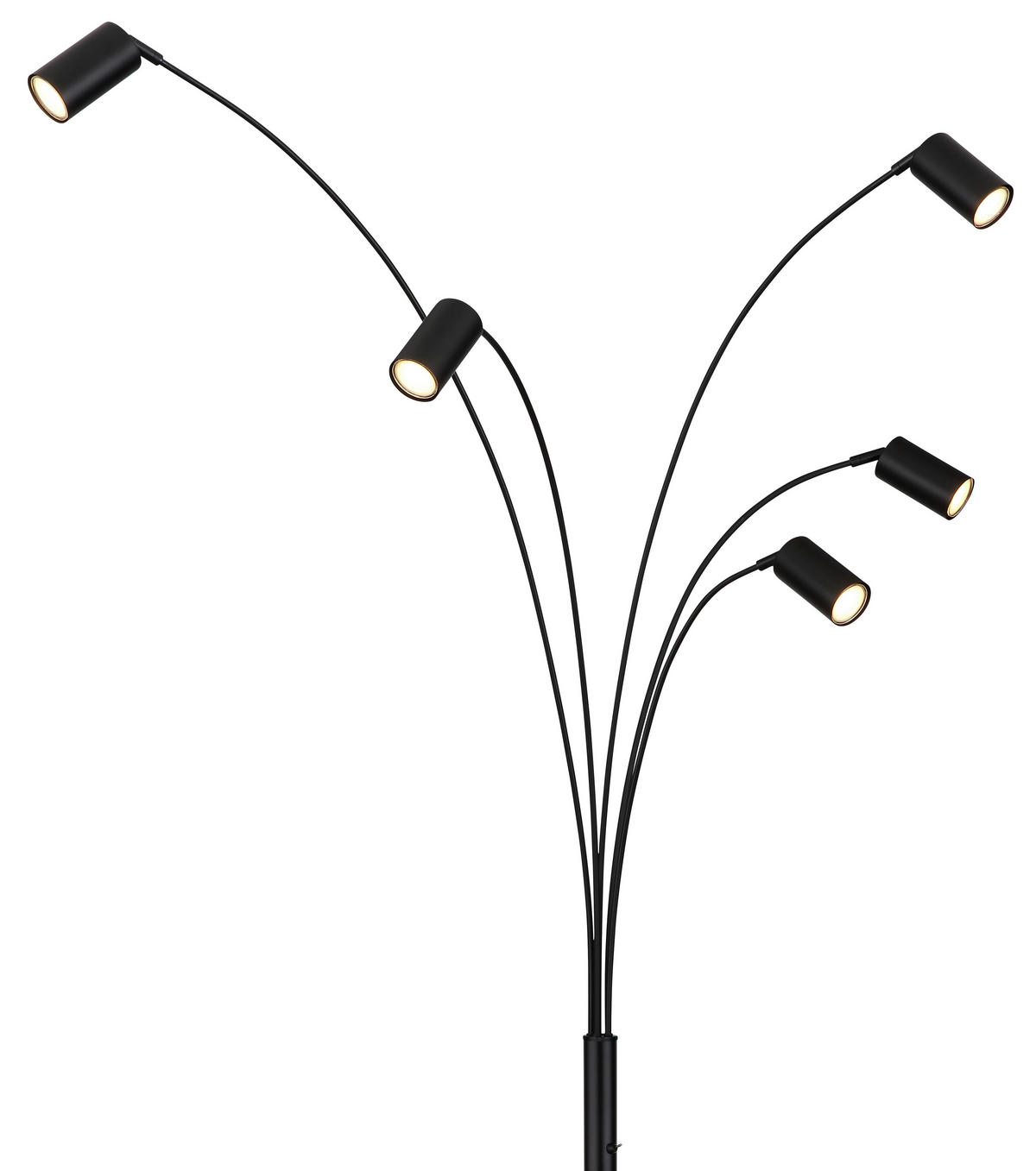 PODNA LAMPA - crna, Osnovno, metal (70/73/204cm)
